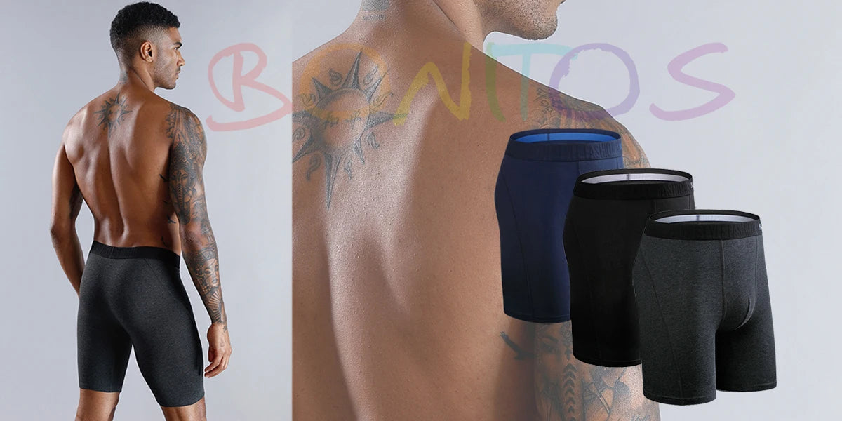4pcs Men's Panties Sexy Underpants Mens Polyester Boxer Short Brand Underwear For Man Boxers Breathable Trunks M-XXXXL