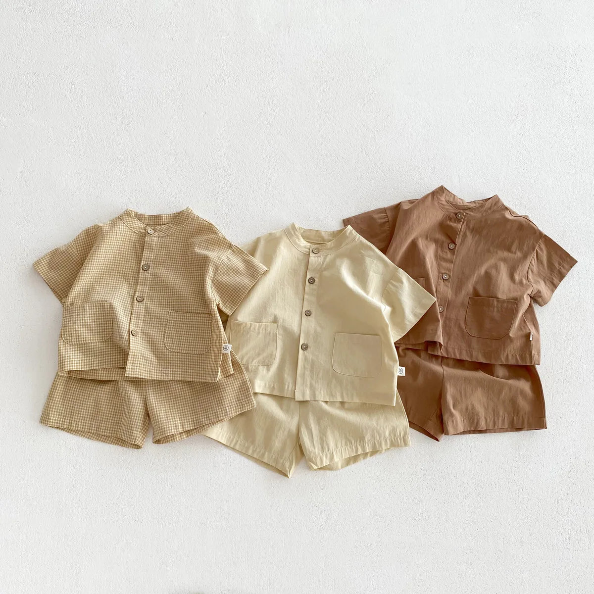 MILANCEL Chidren Clothing Set Casual Boys Suit  Short Sleeve Shirt And Pants 2 PCs Clothes Suit