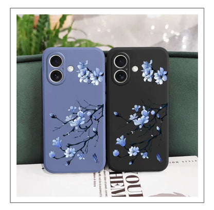 Blooming Orchid Phone Case For iPhone 17 17 Air 16 16e 15 14 13 12 11 Plus Pro Max Mini Silicone Cover
