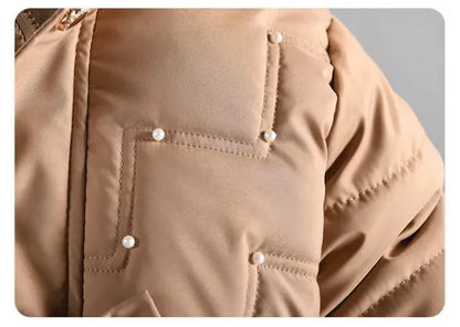 Girls Winter Jacket - Warm Hooded Cotton Polyester Coat | Windproof Kids Outerwear