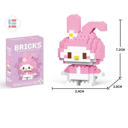 Building Blocks Toy - Disney Stitch & Pokemon Pikachu Model Kit for Kids Gift Set