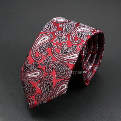Mens Paisley Necktie - Grey Brown Green Wedding  Business Tie