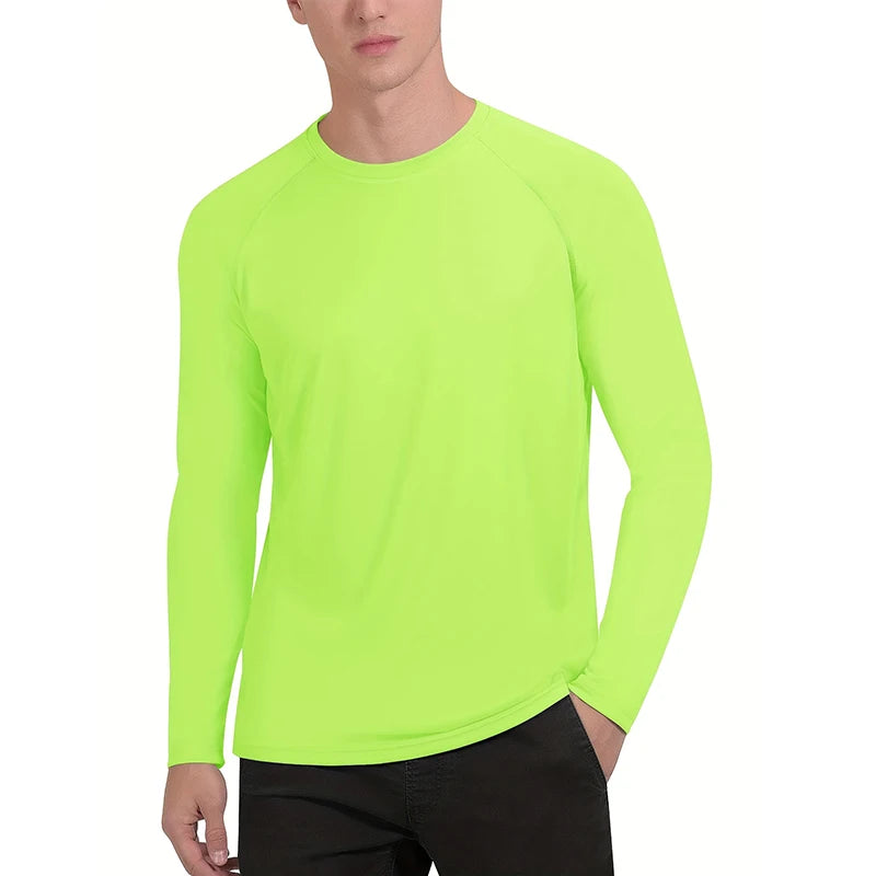 Men's UPF 50+ Sun Protection Shirt – Quick-Dry Long-Sleeve Performance Top