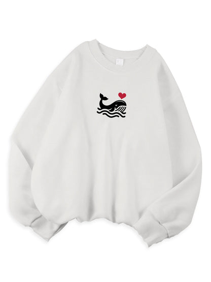 Casual Women's Sweatshirts Kawaii Bow Graphic Prints Pullover Comfortable Warm Oversize Hoodie Autumn Fleece Soft Female Clothes