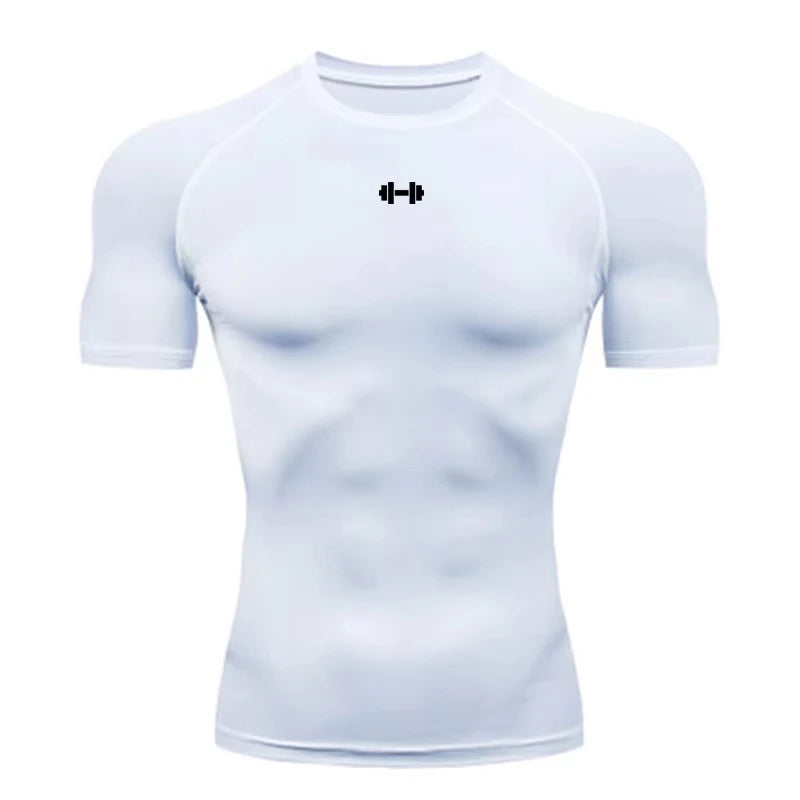 Compression T Shirt Men - Quick Dry Running Tee | Athletic Gym Workout Top