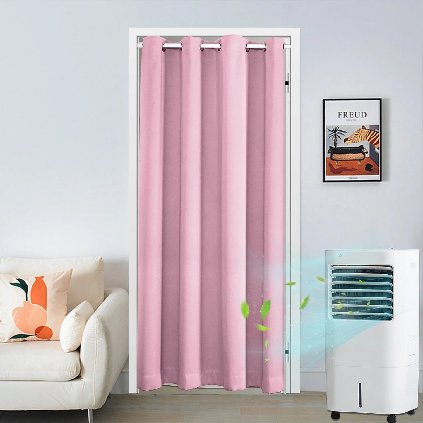 Blackout Door Curtains | Thermal Insulated Eyelet Curtain Panel - Privacy & Noise Reducing