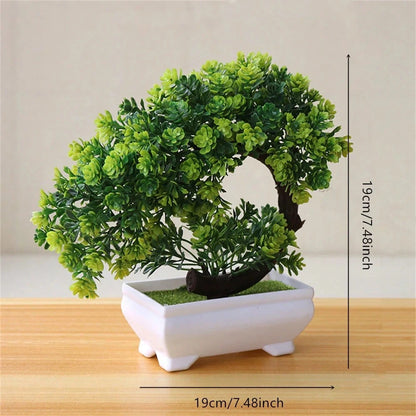 Artificial Bonsai Trees - 4Pcs Fake Potted Plants for Home Office Decor and Gifts