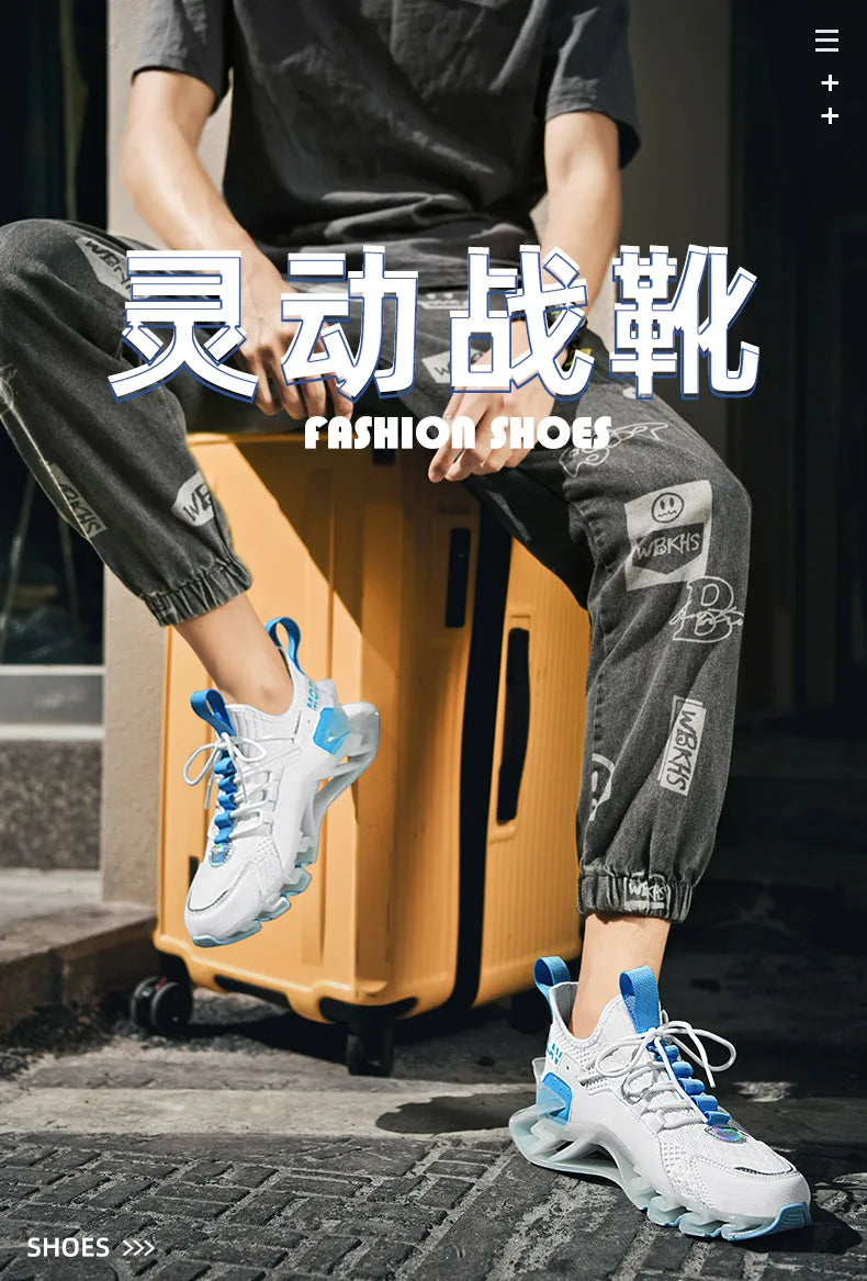 Men Casual Sneakers - Luxury Breathable Trainers Slip-On Running Shoes