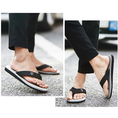 Summer Slippers Men Flip Flops Beach Sandals Non-Slip Casual Flat Shoes 2023 Slippers Indoor House Shoes For Men Outdoor Slides