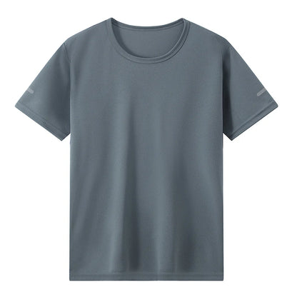 1/4piece Spring/Summer Youth Plus Size 13-16 Years Old Quick Drying Sports Short Sleeved T-shirt Versatile Top For Boys And Girl