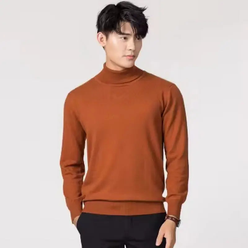 Cashmere Cotton Blend Turtleneck Men Jumper 2025 Autumn Winter Wram Clothes Vetement Homme Pull Homme Hiver Man Pullover Sweater