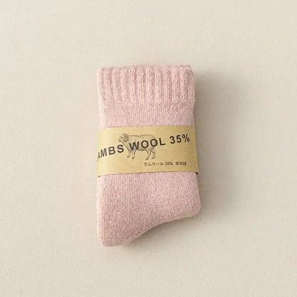 Winter 30% Wool Cashmere Warm Furry Kids Sock Chic Solid Color Calf Sock for Children Thicken Fleece Wool Autumn Warm Stockings