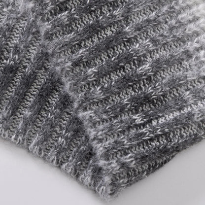 Men's new thick warm pullover knit sweater, striped crew neck sweater, simple daily casual style