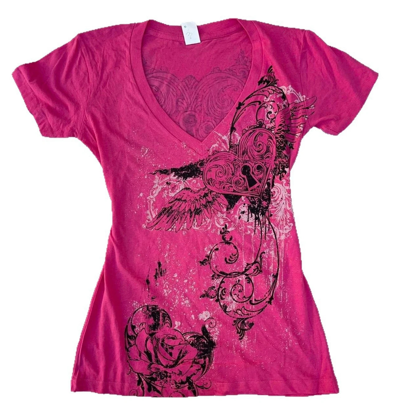Summer New Millennium Women's Y2K Slim Fit T-Shirt Spicy Girl Retro Style Women's Printed Top