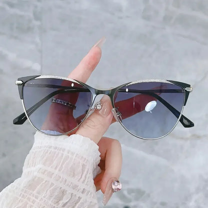 Cat Eye Sunglasses - Round Frame Fashion Glasses for Men & Women | Anti Reflective Lenses