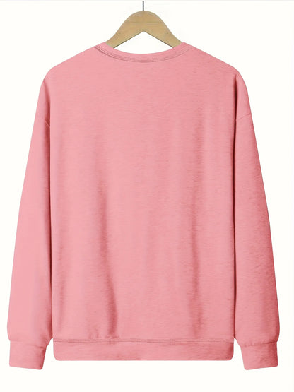 Women's Autumn and Winter Loose Casual Comfortable Letter Printed Thick Long-Sleeved Round Neck Hoodie Pullover