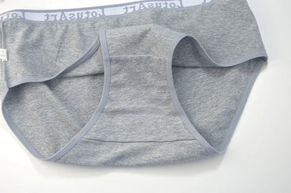 6pcs Cotton Women Panties Lady Plus Size Underwear High Waist Briefs Breathable Solid Color Female Lingerie Shorts