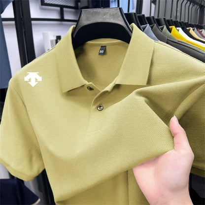 Mercerized Cotton100% Men's Summer Luxury Brand Short Sleeves Polo Shirt 25 Colors Choose From T-Shirt Business Leisure Men Top
