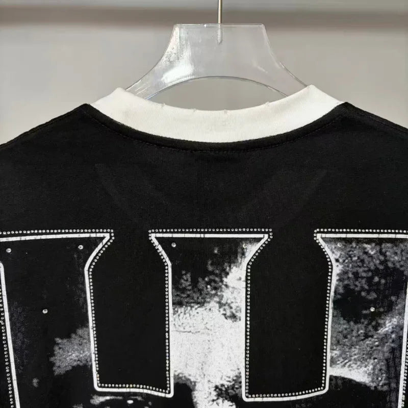 26SS Y2K High Quality American Retro Trendy Fashion Tops LIFE HUSTLERS 100% cotton large size loose Men's Women's T-Shirt