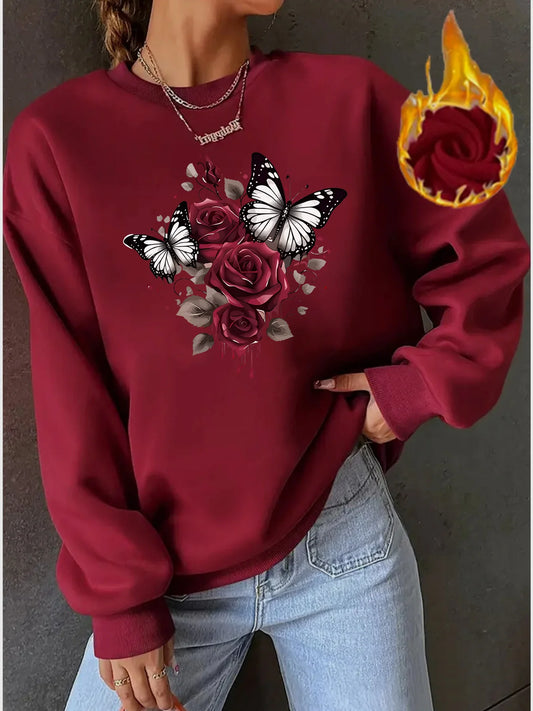 CLoose Sweatshirt Casual Long Sleeve Women Autumn and Winter Cartoon Bear Comfortable Pullover Crewneck Loose Female Clothes
