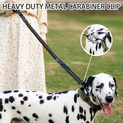 Reflective Shock Absorbing Pet Leashes with Car Seatbelt for Large Dogs Heavy Duty Tactical Bungee Dog Leash No Pull Dog Leash