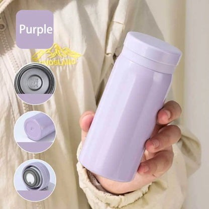 200ML/350ML Mini Thermos Cup Small Capacity Vacuum Flask Stainless Steel Pocket Cup Coffee Mug Kids Insulated Hot Water Bottle