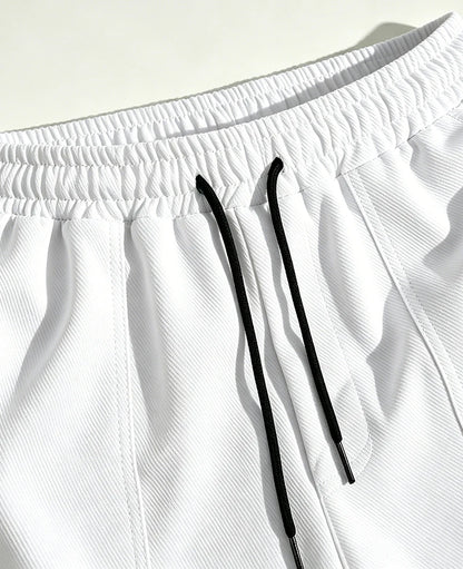 2026 New Men Multi Pocket Cargo Capri Shorts Loose Fit Daily Street Travel Outdoor Casual Drawstring Waist Cropped Short Pants