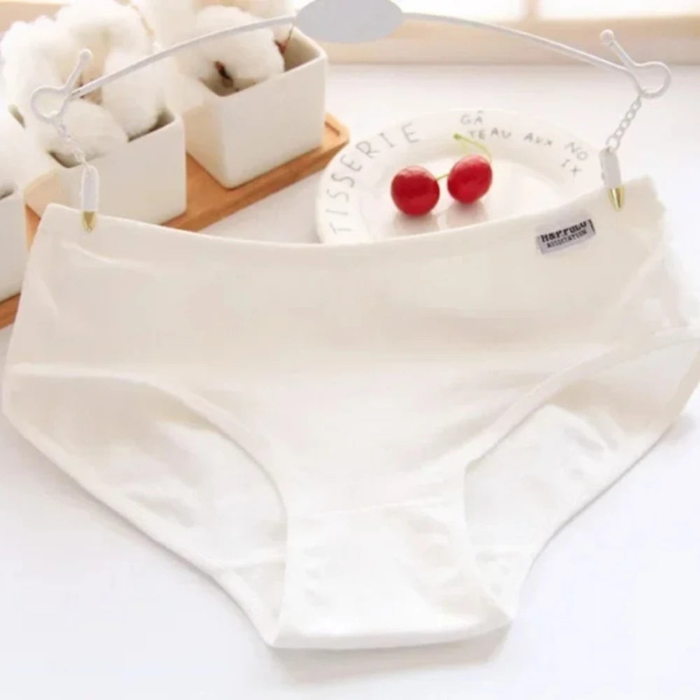 7 Pack Cotton Panties for Women Soft Breathable Solid Briefs Everyday Underwear Comfortable