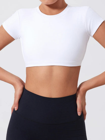 Ctenkevet  Sports Short TOP Women Fitness shirts Yoga Wear Female Gym Training Suit Crop Top Women beautiful Back Tops T-Shirt