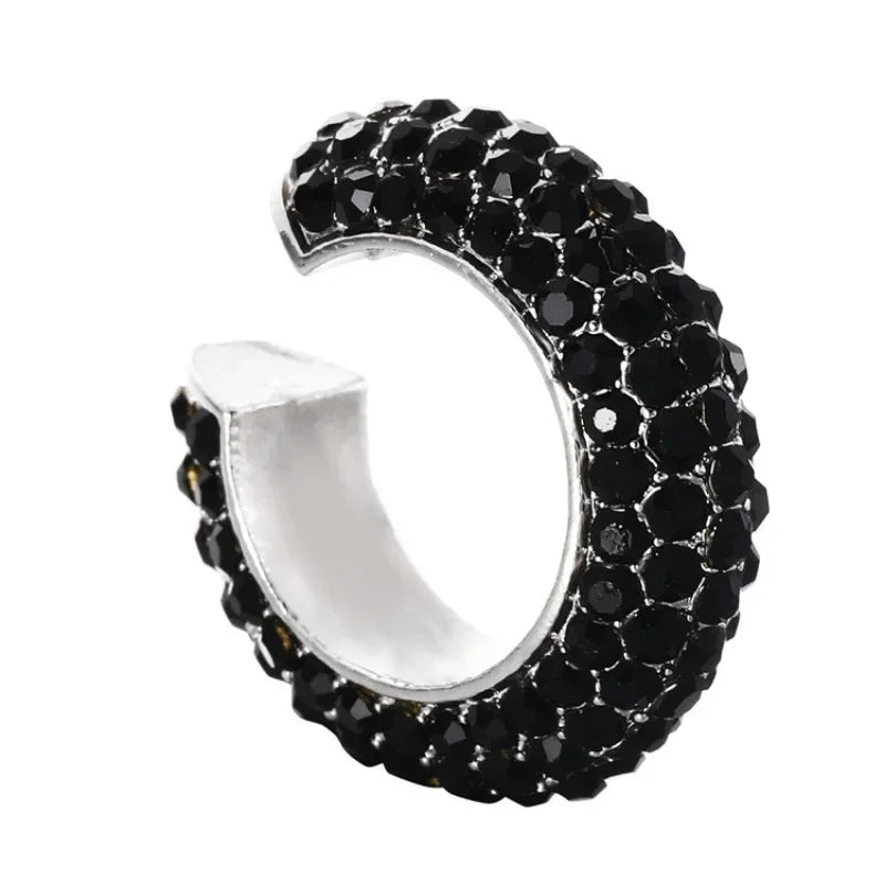 2025 New Fashion Pearl Ear Cuff Bohemia Stackable C Shaped CZ Rhinestone Small Earcuffs Clip Earrings for Women Wedding Jewelry
