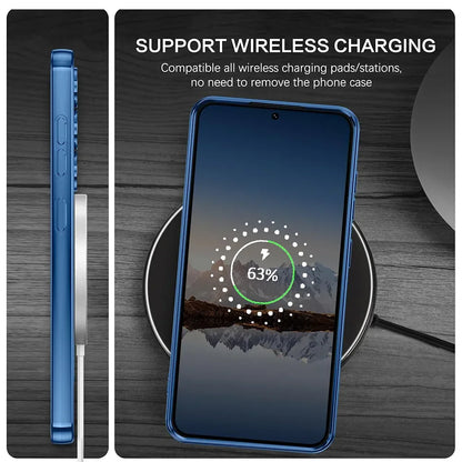 Luxury Magnetic For Magsafe Case For Samsung Galaxy S26 S25 Edge S24 FE S23 S21 Plus Ultra Plating Silicone Cover Clear Soft