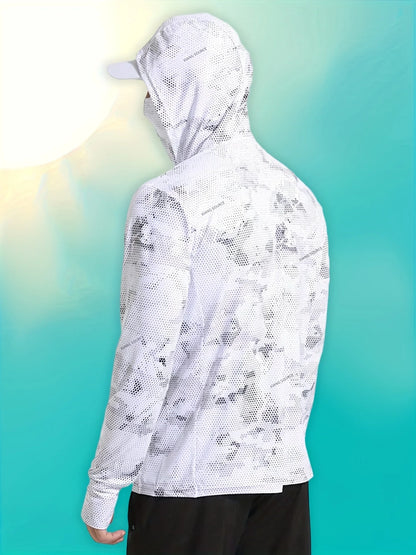Fishing Hoodie Men Long Sleeve Quick Dry Breathable Clothing Uv Protection Outdoor Fishing T-shirt fishing clothes