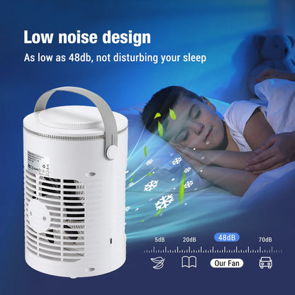 3 In 1 Fan AIr Conditioner Household Small Air Cooler LED Night Light Portable Humidifier Air Adjustment Fan Office Home Fan