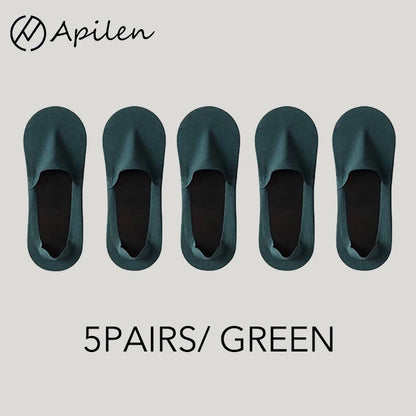 Men Breathable Socks - Summer Mesh Knit Thin Cotton Non Slip Invisible Socks