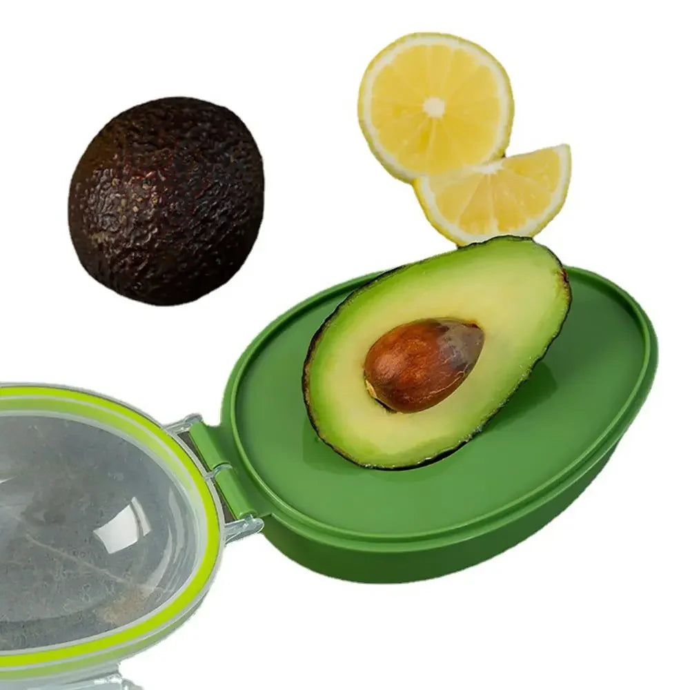 Avocado Storage Container - Snap On Lid Fruit Storage Box | Kitchen Food Crisper Keeper