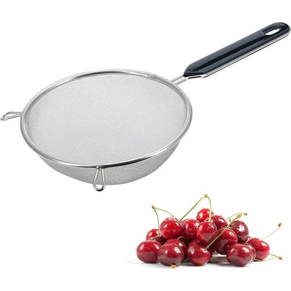 12-Inch Kitchen Strainer – Fine-Mesh Colander with Non-Slip Handle