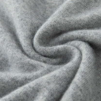 CHICUU Men's 100% Cashmere Sweater Zipper Pullover Mock Neck Long Sleeve Basic Cashmere Knitwear Autumn Winter Clothing Tops