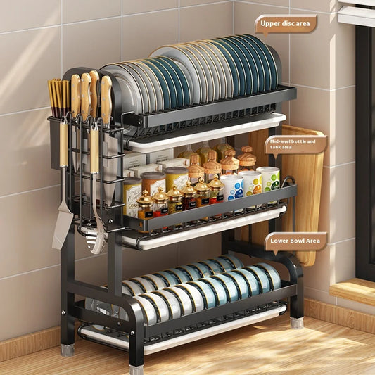 Multifunctional Kitchen Storage Rack - Bowl Dish  Chopstick Organizer - ZOOMNSTORE