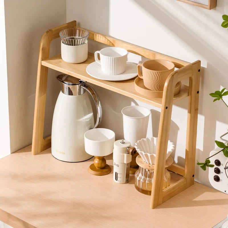 New Kitchen Shelf Countertop Multi-functional Electrical Storage Rack Multi-layer Cup Holder Household Storage Rack Plate Rack