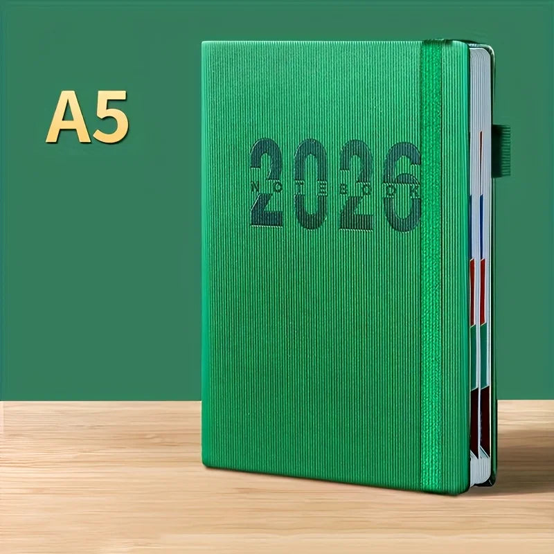 2026 New Calendar Log: Time Management 365 Day Plan Office、 400 Pages, Daily Plan | Visual Organization|