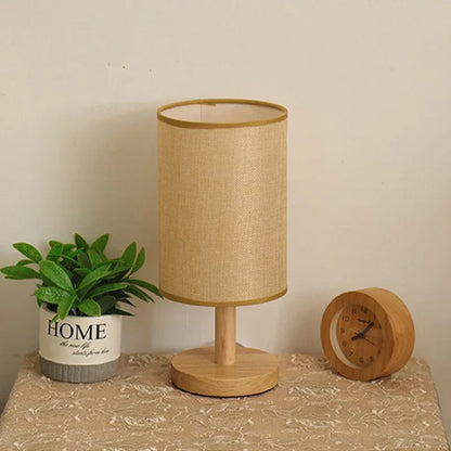 Chinese LED Table Lamp - Dimmable USB Night Light with Fabric Lampshade for Living Room and Bedroom - ZOOMNSTORE
