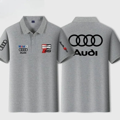 Audi RS T-Shirt - Men Polo Shirt Custom Printed Performance Car Apparel