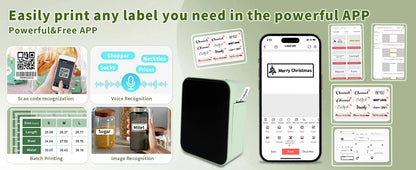 Marklife P15 Portable Thermal Printer Mini Label Printer Maker Inkless Self-adhesive Printing Machine Sticker Labeling Machine
