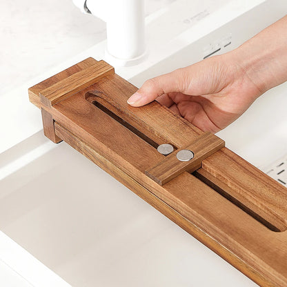 Knife Sharpening Block - Adjustable Acacia Wood Whetstone Holder for Kitchen Knives