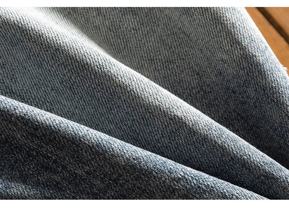 Denim Shorts Men - Casual Knee Length Cowboy Shorts With Button Fly & Slight Stretch
