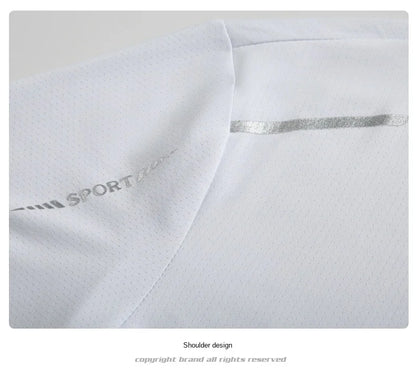 Men's Running T-Shirt – Reflective Quick-Dry Ice-Silk Sports Tee