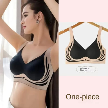 Wireless Push-Up Bra - Seamless Full Cup Plus Size Bralette With Soft Sleepwear Comfort