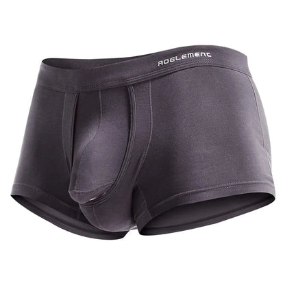 Gun-bullet separation underwear for men, scrotal support venous bottom pants, ice silk bag, curved men's briefs