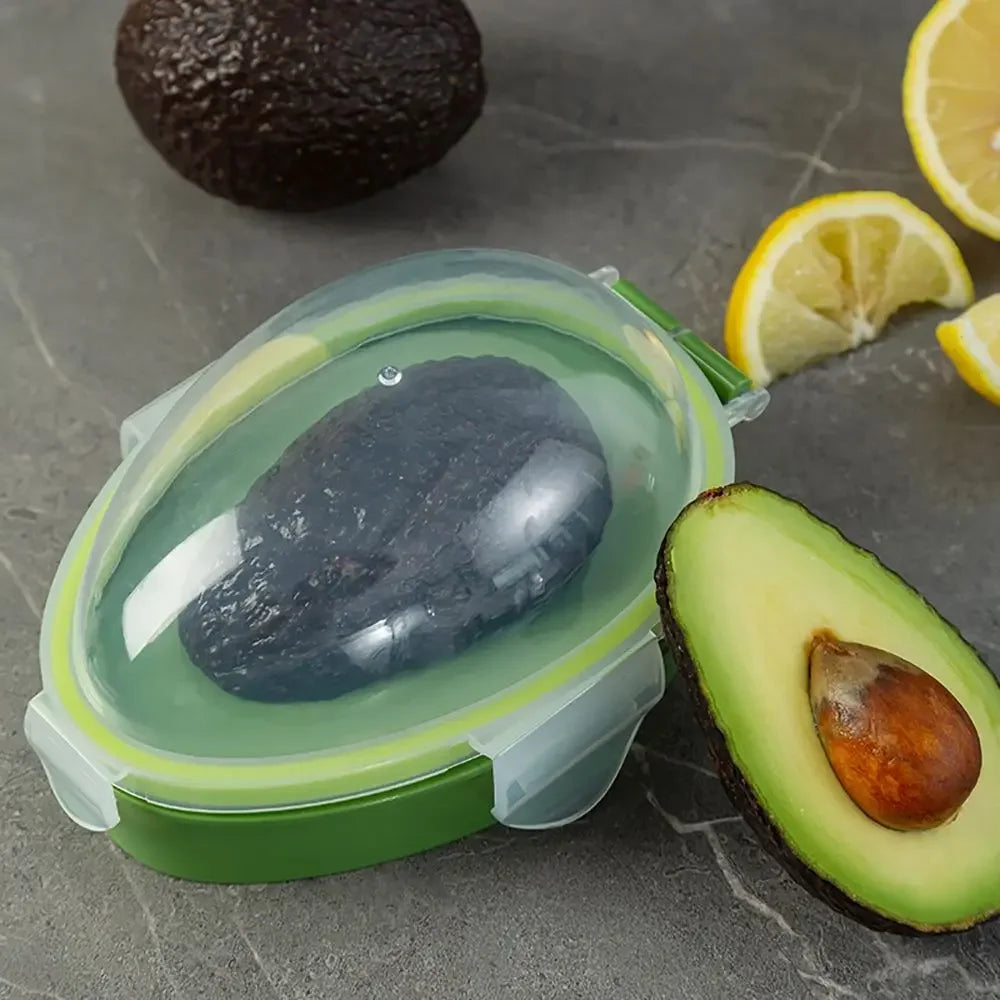 Avocado Storage Container - Snap On Lid Fruit Storage Box | Kitchen Food Crisper Keeper