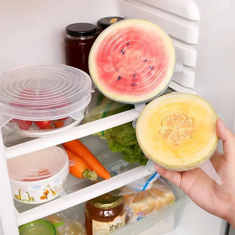Silicone Stretch Lids – Reusable Airtight Food Covers (Set)